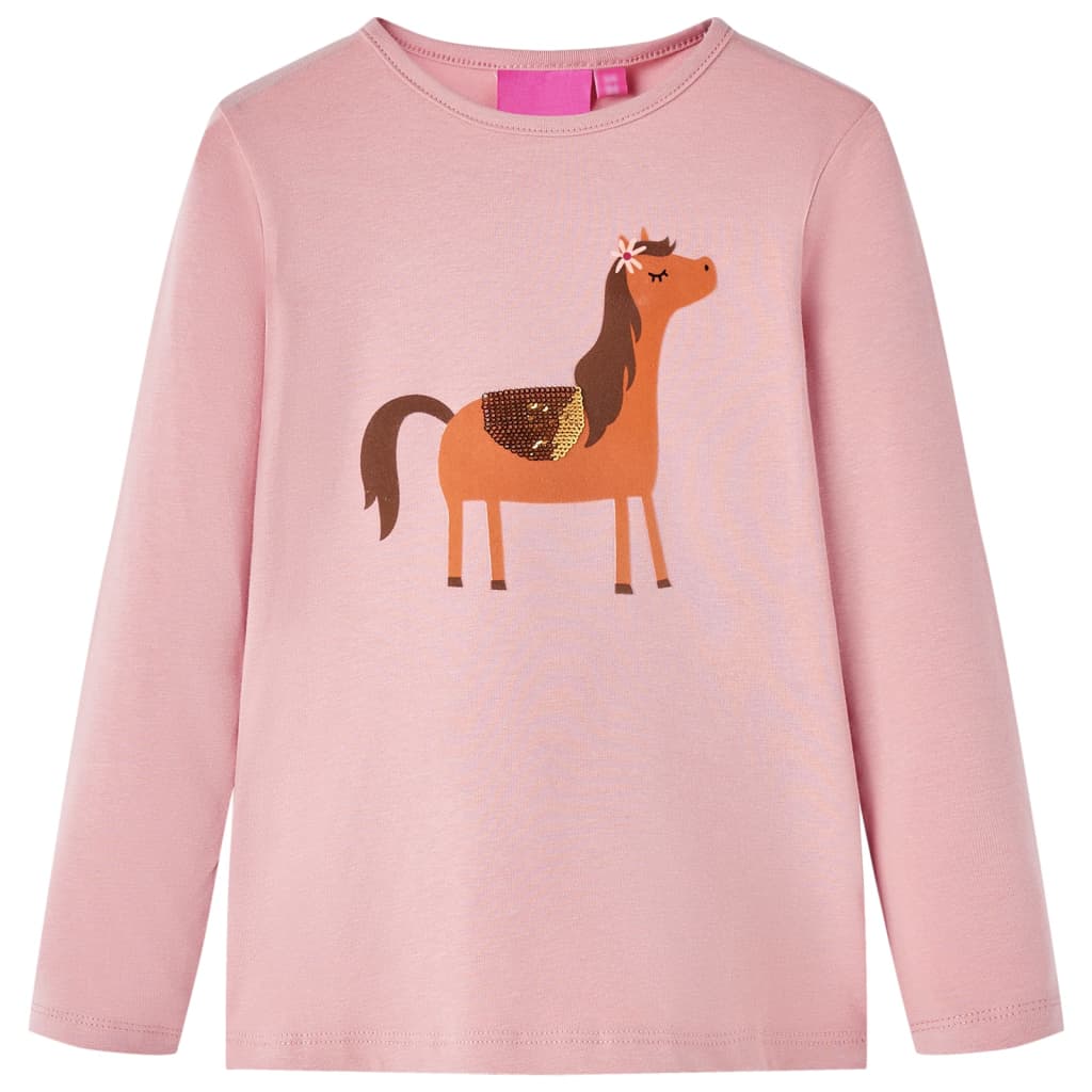 VidaXL Chemise enfant à manches longues 128 rose clair