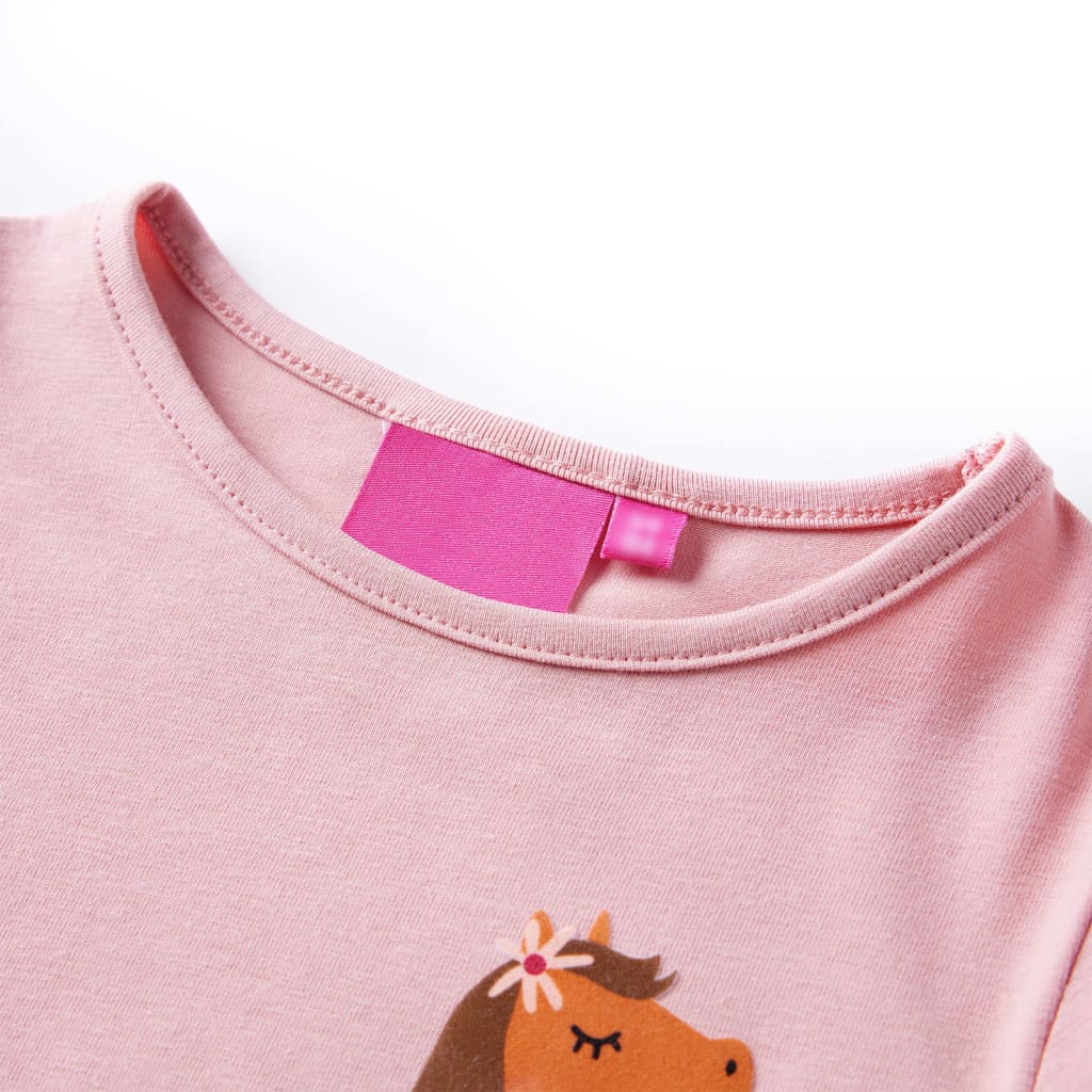 VidaXL Chemise enfant à manches longues 128 rose clair
