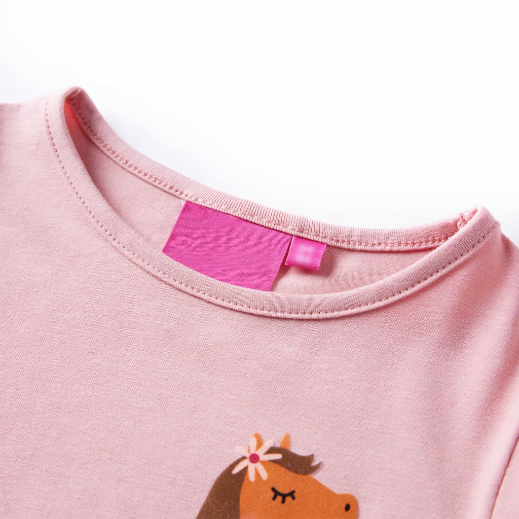 VidaXL Chemise enfant à manches longues 140 rose clair