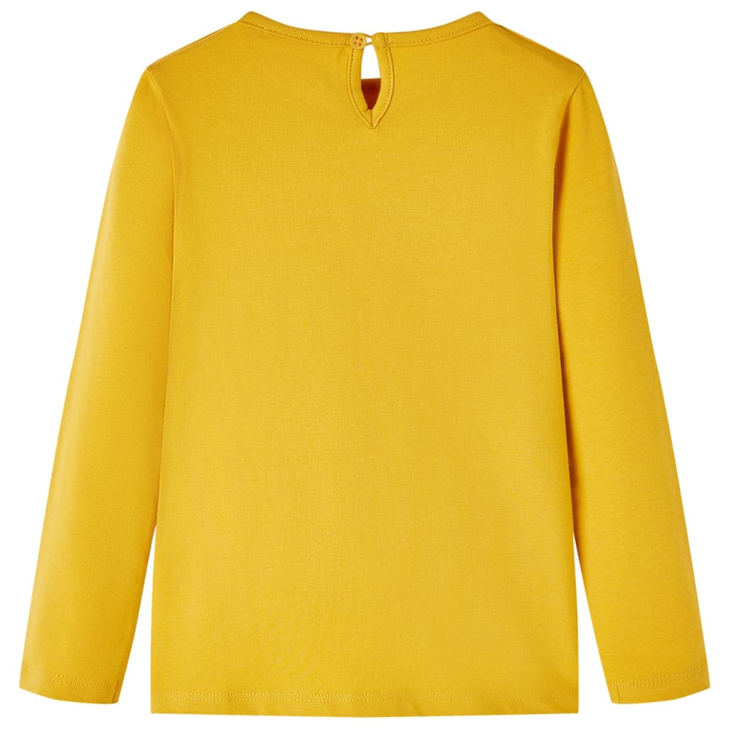VidaXL Chemise enfant à manches longues 116 ocre foncé