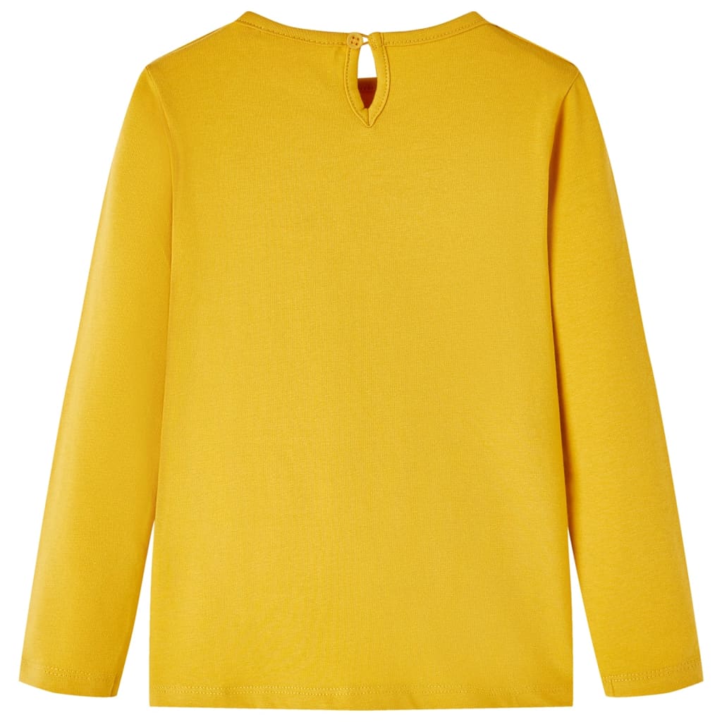 VidaXL Chemise enfant à manches longues 128 ocre foncé