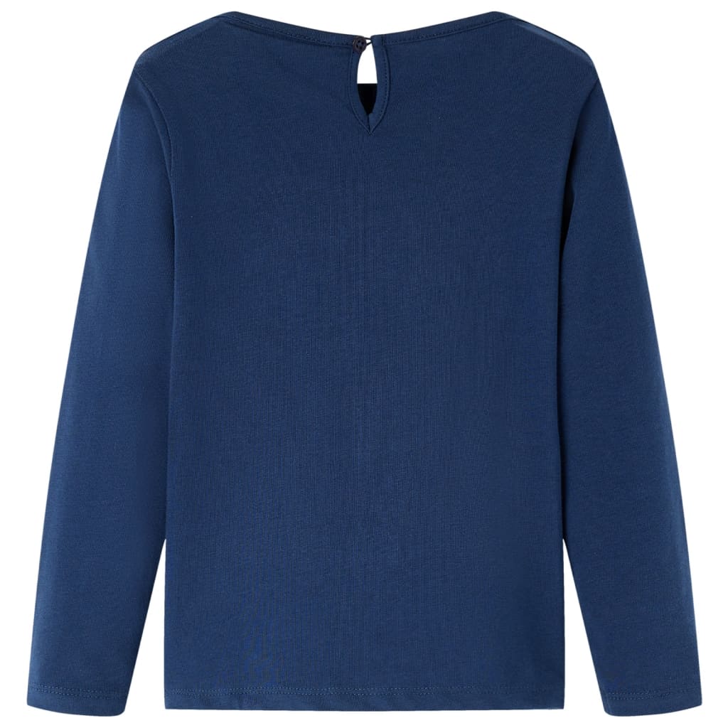 VidaXL Chemise enfant à manches longues 116 bleu marine