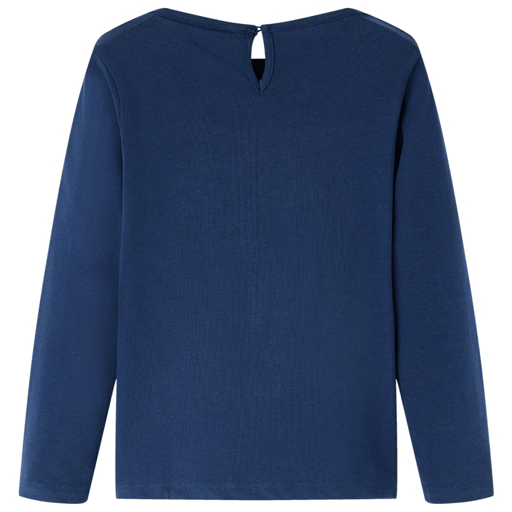 VidaXL Chemise enfant à manches longues 140 bleu marine