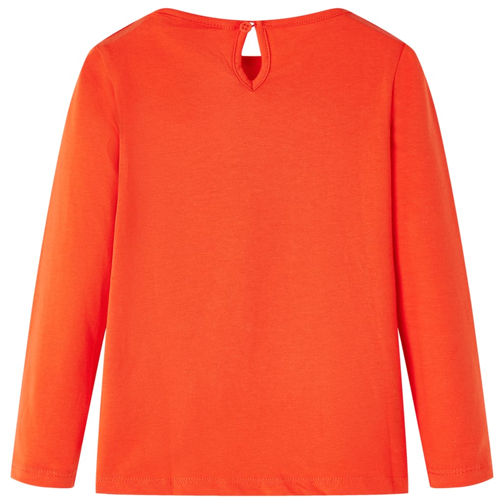 VidaXL Chemise enfant à manches longues 116 orange foncé