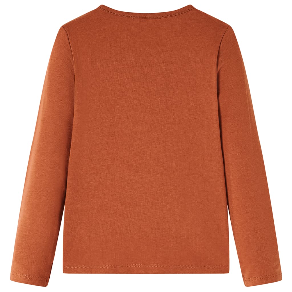 VidaXL Chemise enfant à manches longues 92 couleur cognac