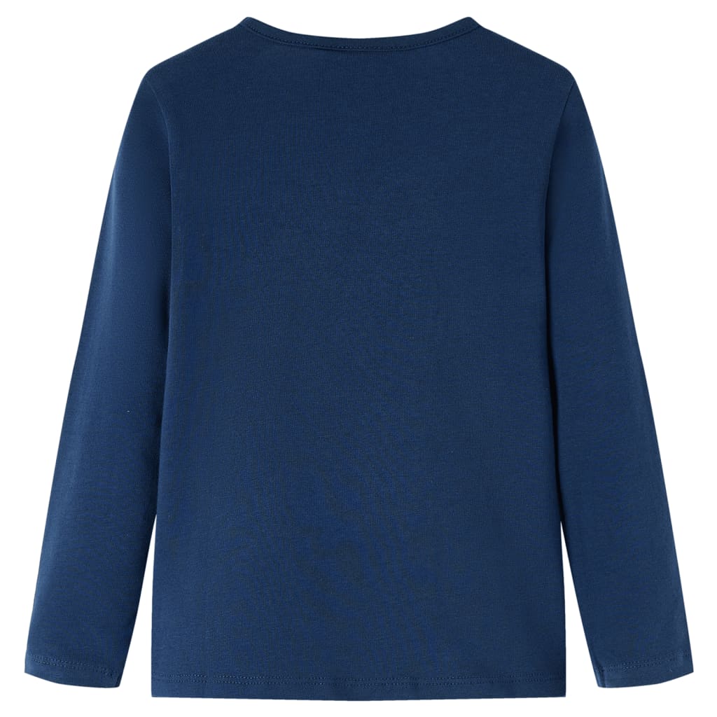 VidaXL Chemise enfant à manches longues 128 bleu marine