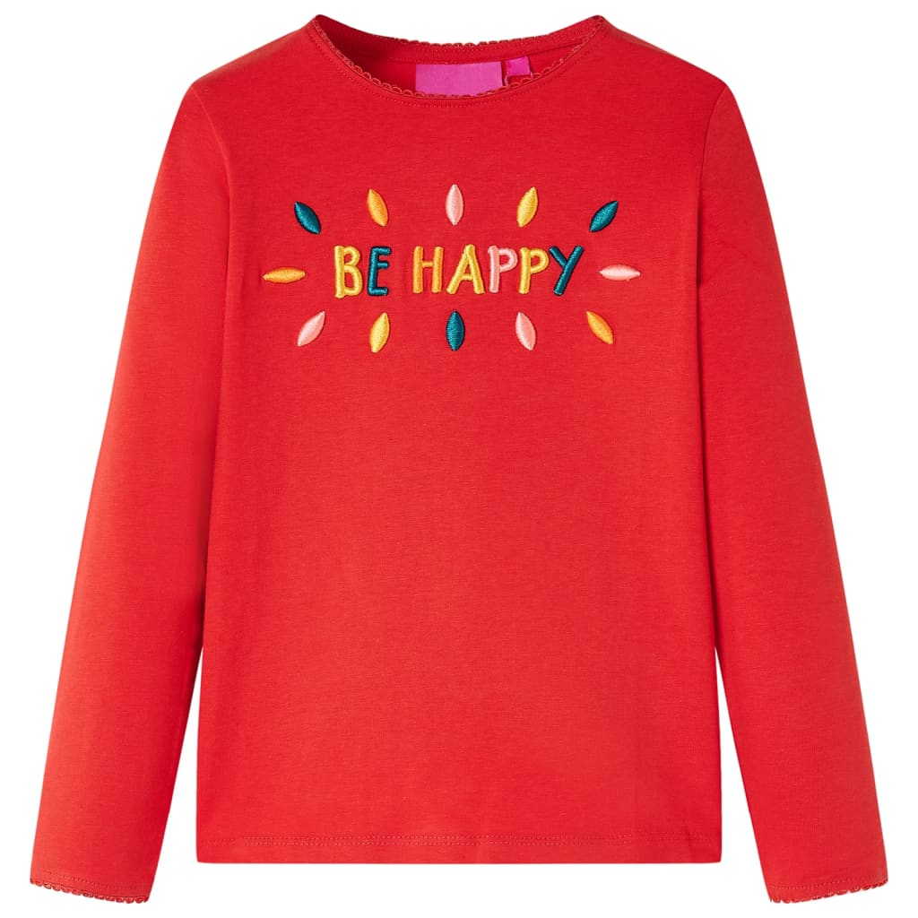 VidaXL Chemise enfant à manches longues 92 rouge