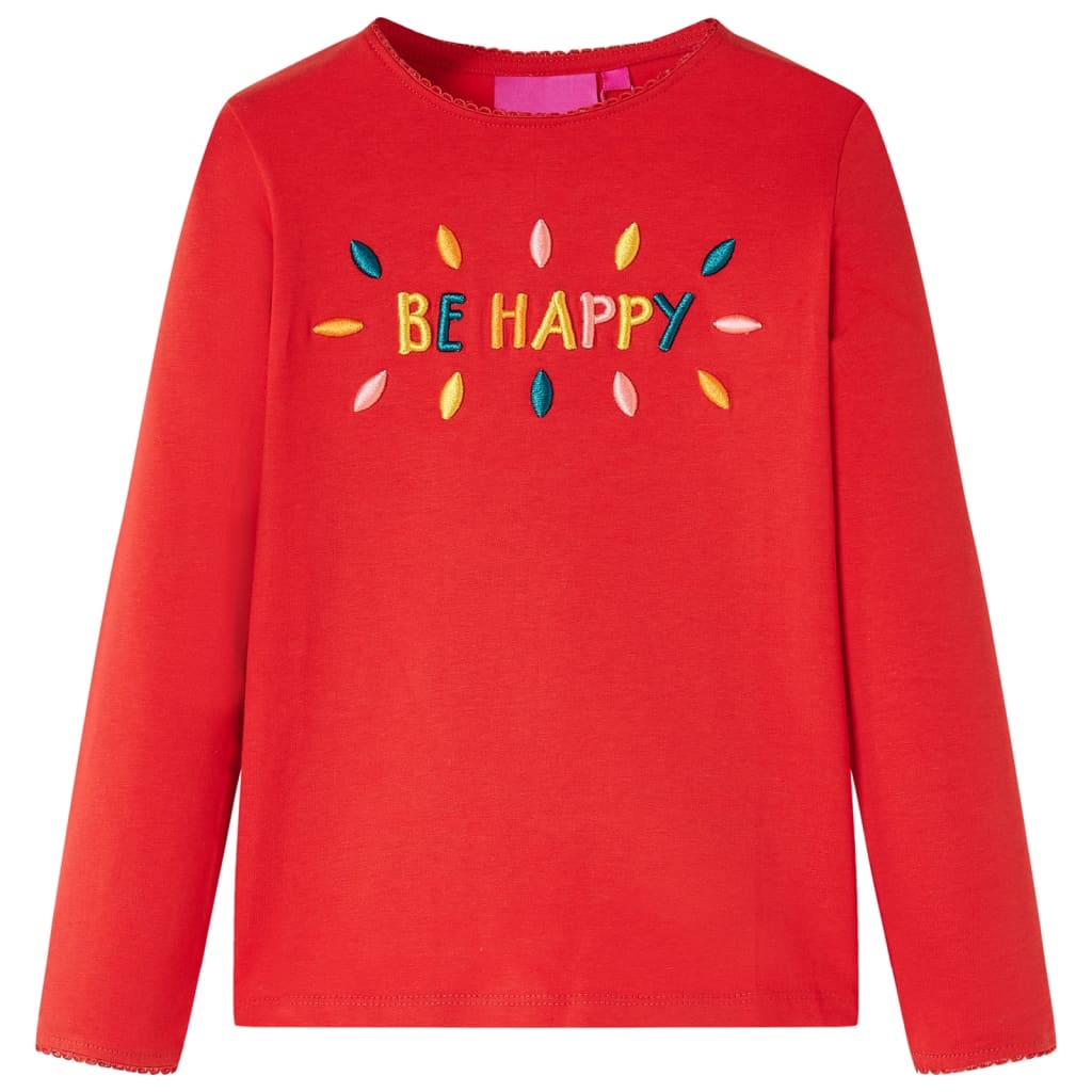 VidaXL Chemise enfant à manches longues 116 rouge