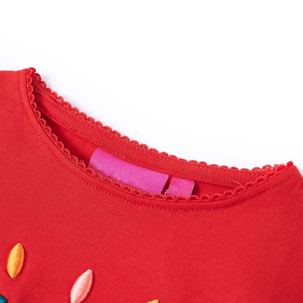 VidaXL Chemise enfant à manches longues 116 rouge