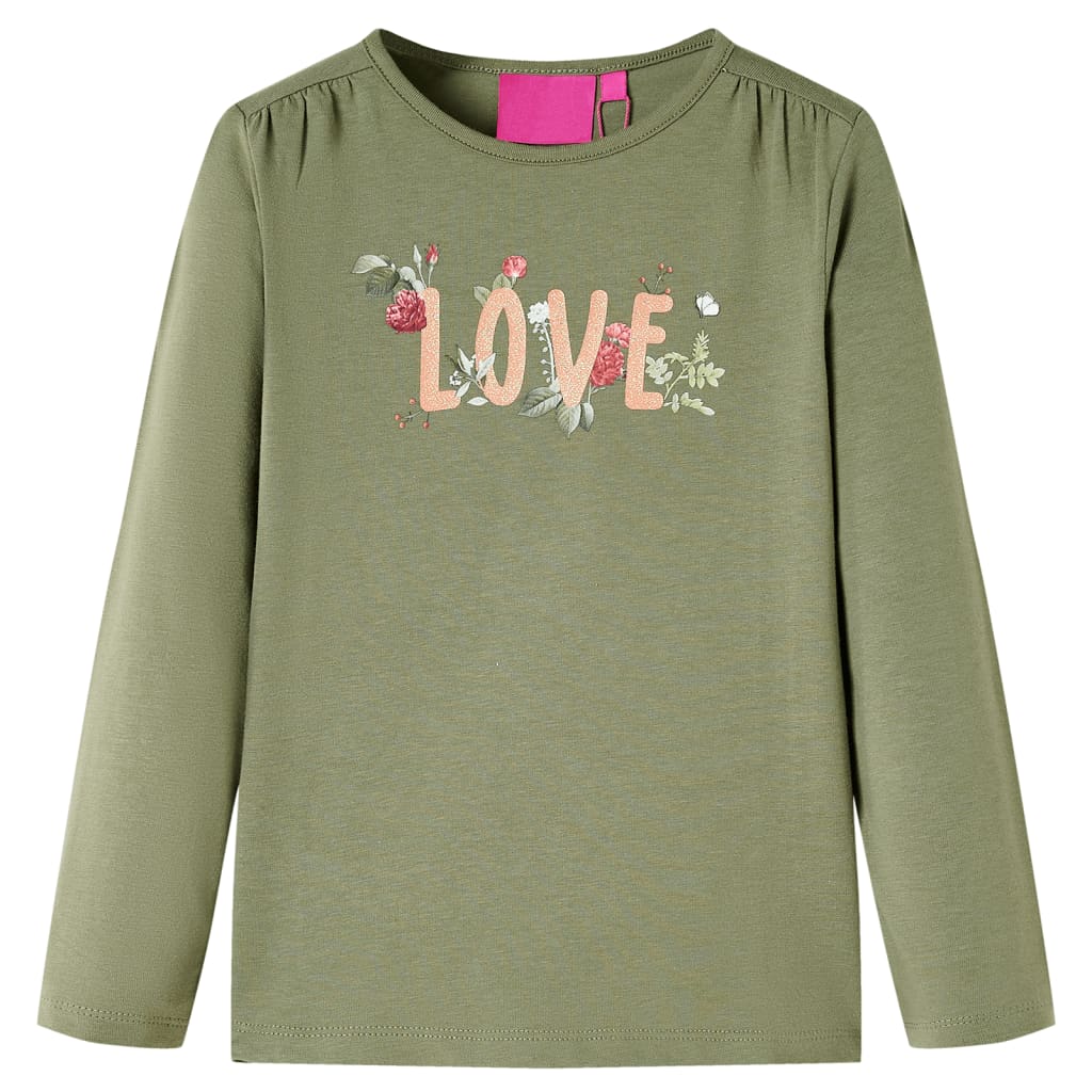 VidaXL Chemise enfant à manches longues 116 kaki