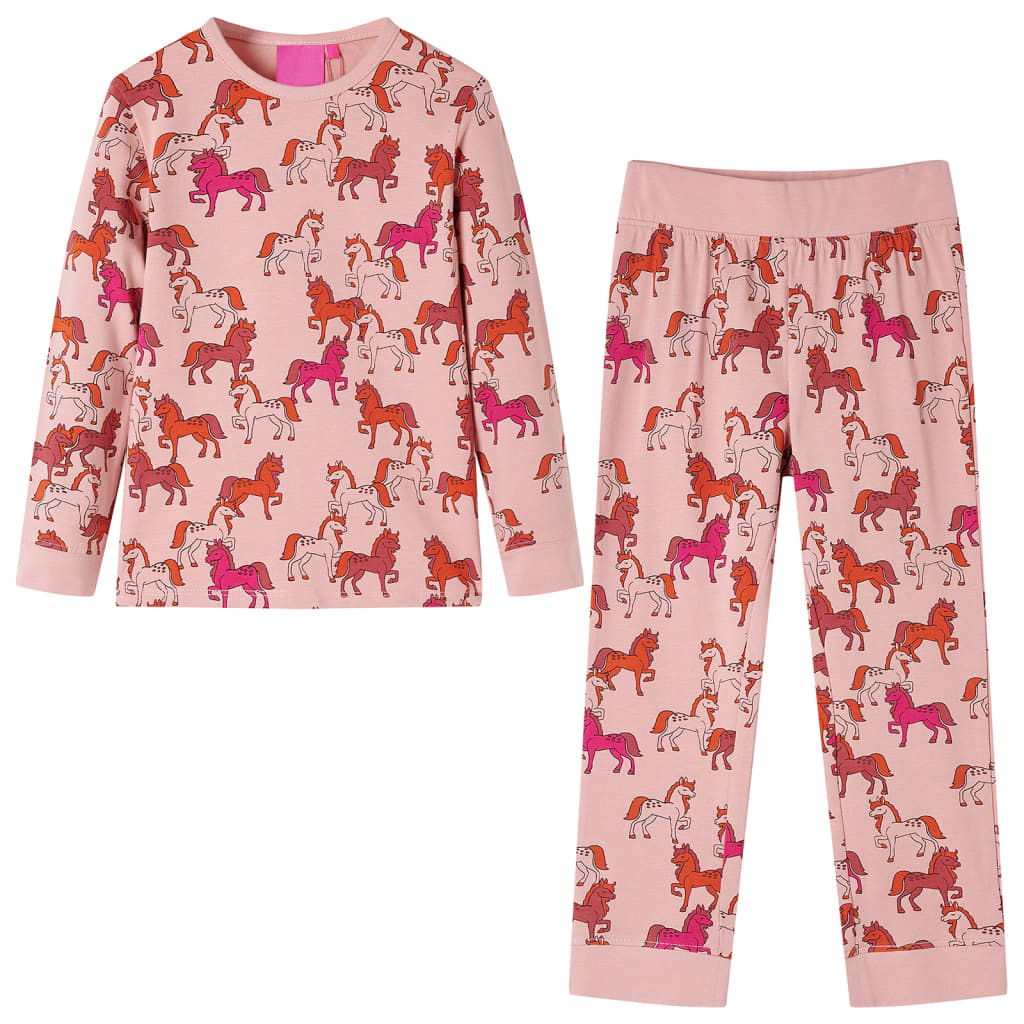 VidaXL Pyjama enfant à manches longues 104 rose clair
