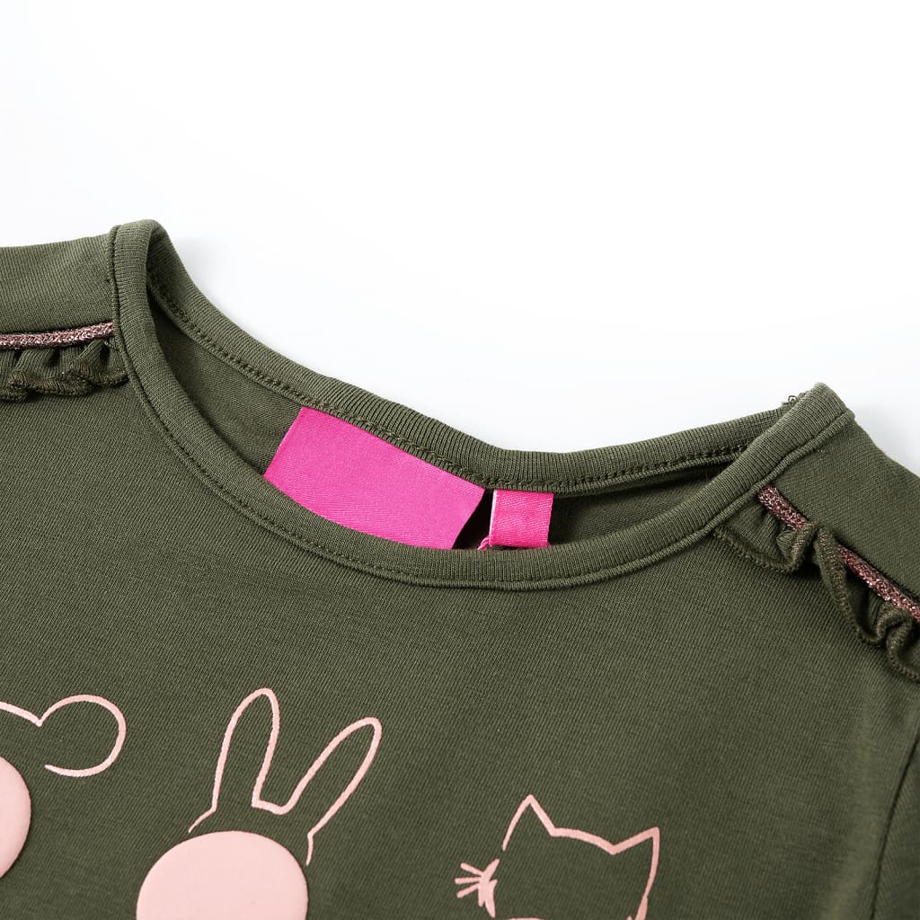 VidaXL Chemise enfant à manches longues 92 kaki