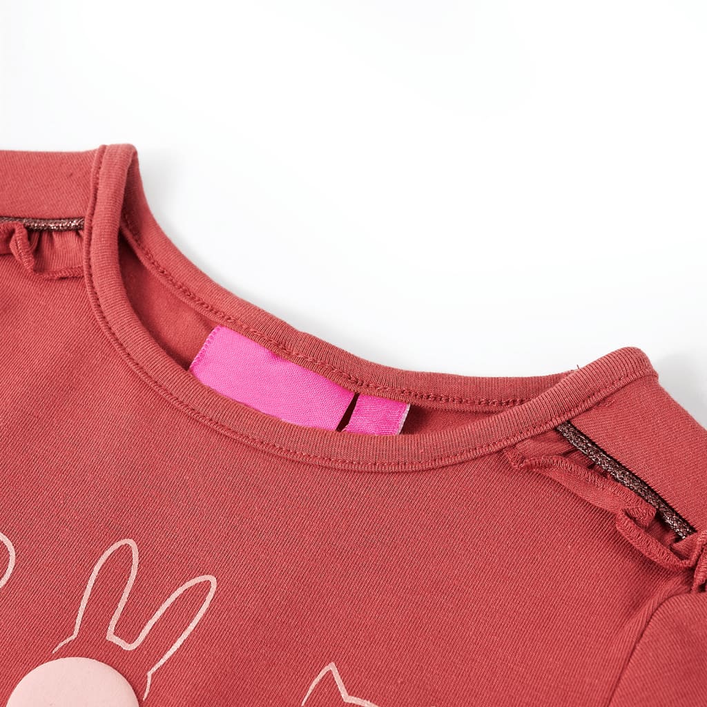 VidaXL Chemise enfant à manches longues 116 rose marron