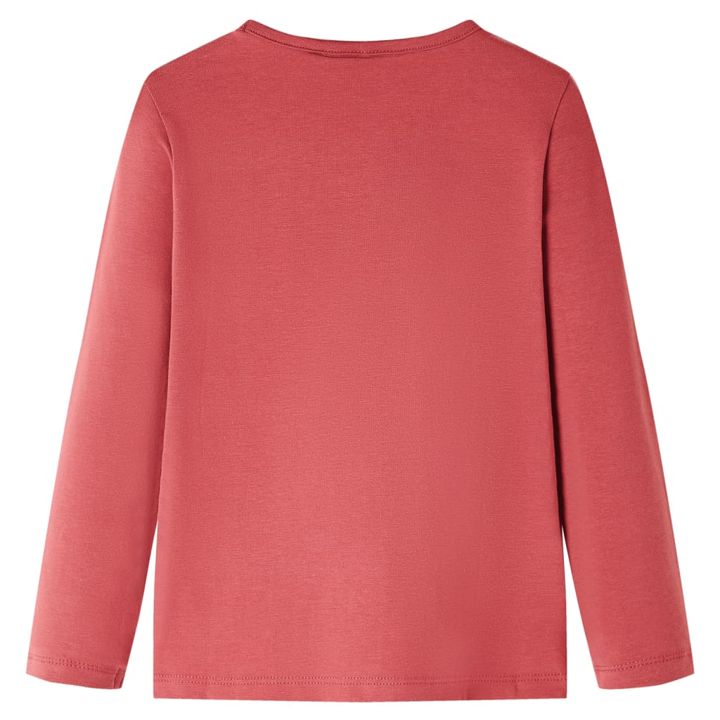 VidaXL Chemise enfant à manches longues 128 rose marron