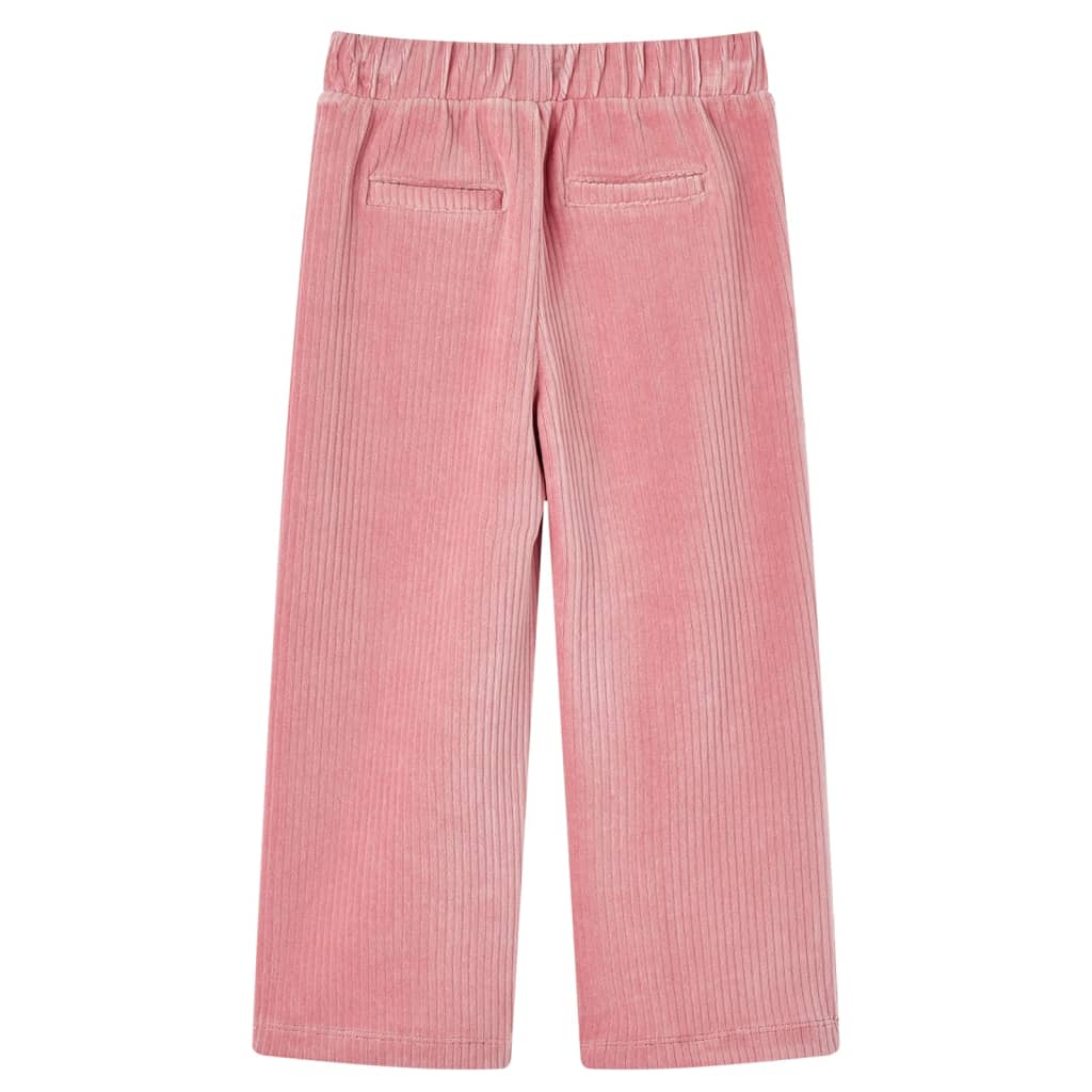 VidaXL Pantalon enfant 92 velours côtelé Rose clair