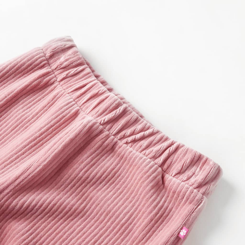 VidaXL Pantalon enfant 140 velours côtelé Rose clair