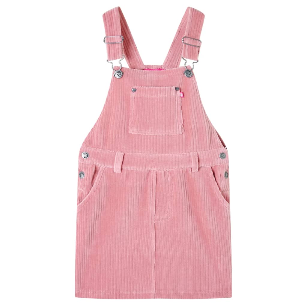 VidaXL Robe de jardin pour enfants 104 velours côtelé rose clair