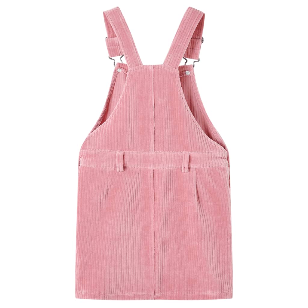 VidaXL Robe de jardin pour enfants 116 velours côtelé rose clair