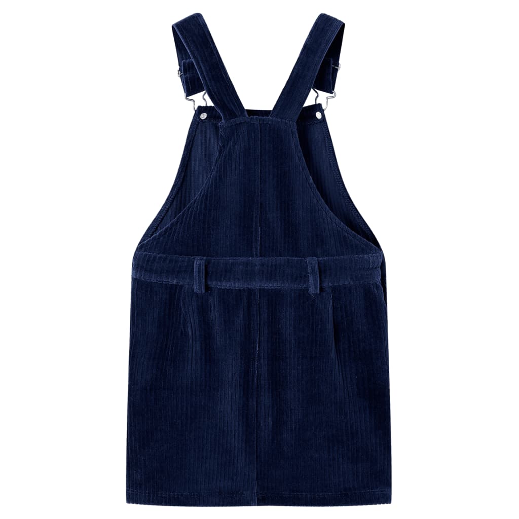 VidaXL Robe de jardin pour enfants 104 velours côtelé bleu marine