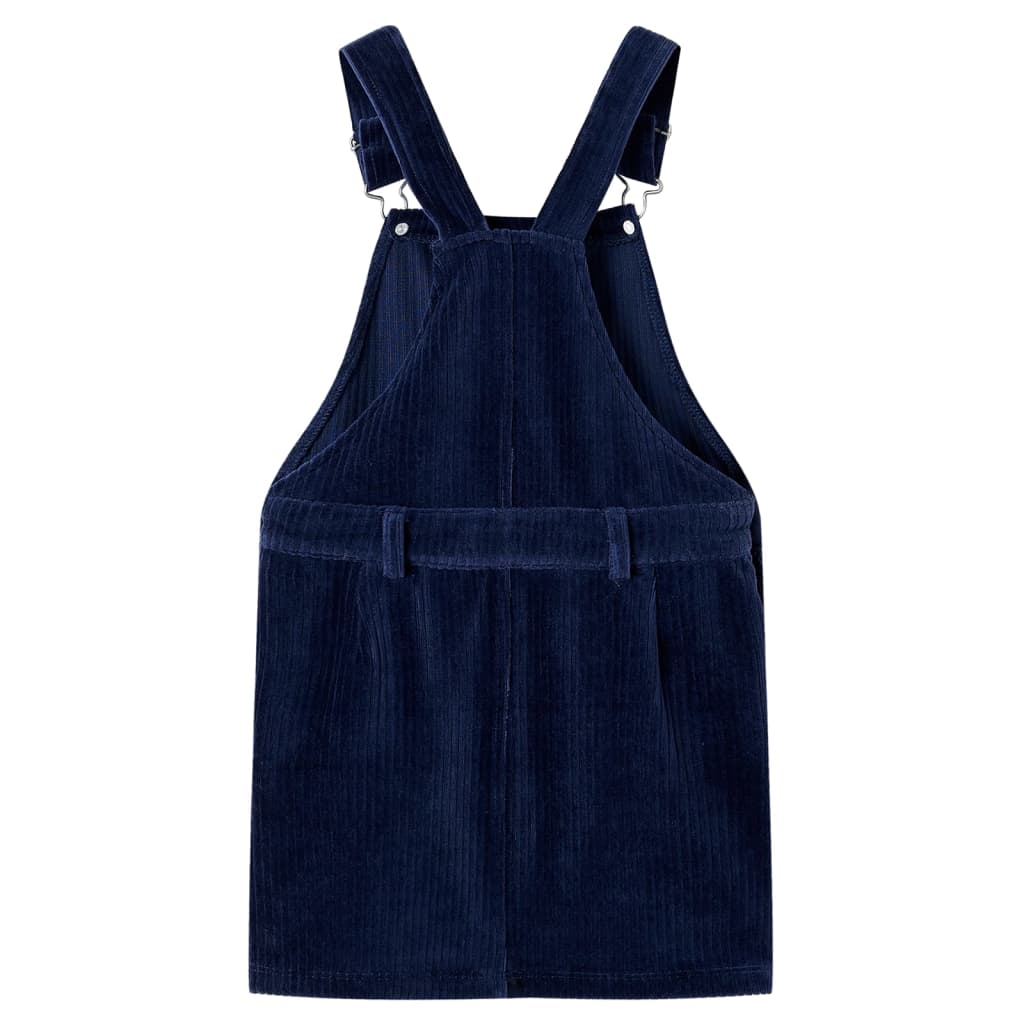 VidaXL Robe de jardin pour enfants 140 velours côtelé bleu marine
