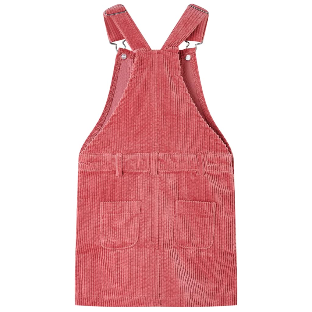 VidaXL Robe de jardin pour enfants 140 velours côtelé rose