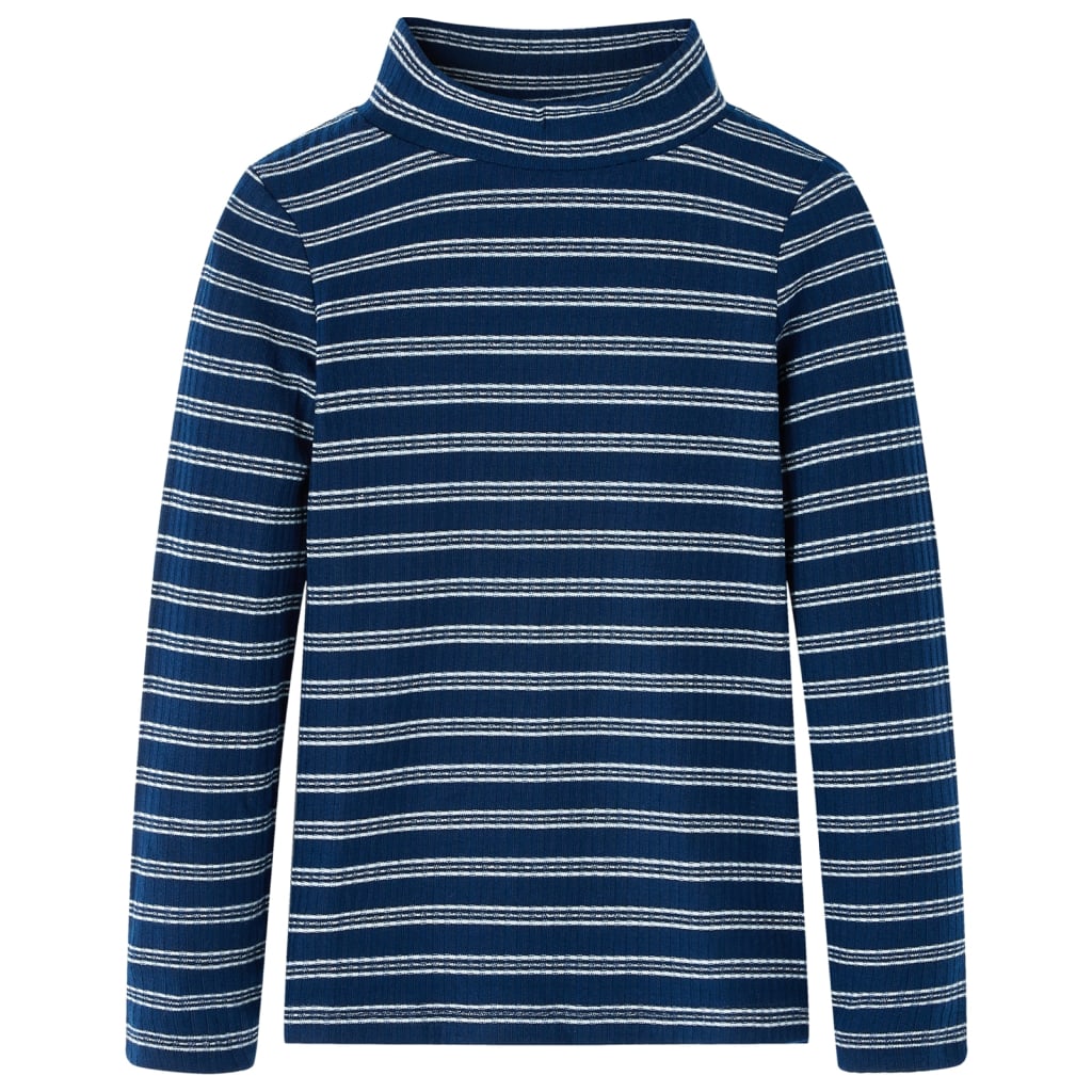 VidaXL Chemise enfant à manches longues 140 bleu marine