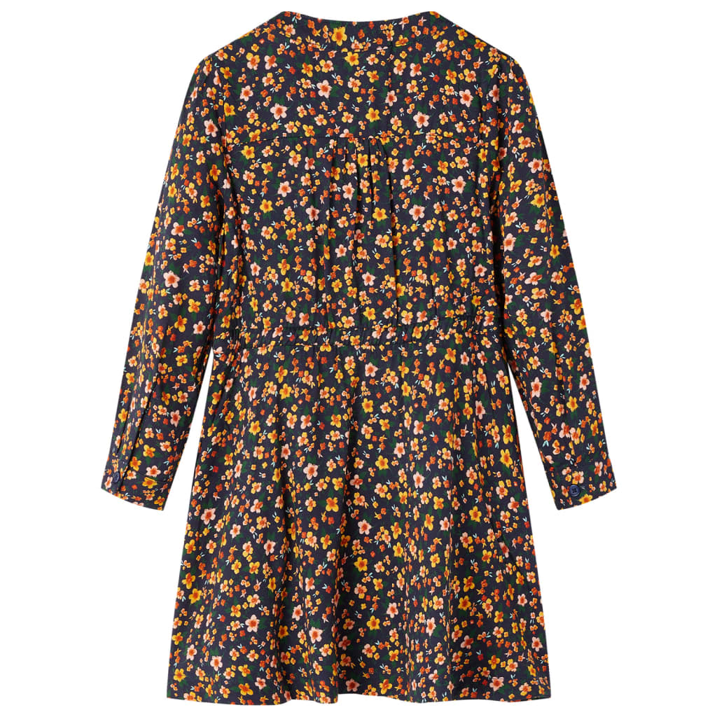 VidaXL Robe enfant à manches longues 92 bleu marine