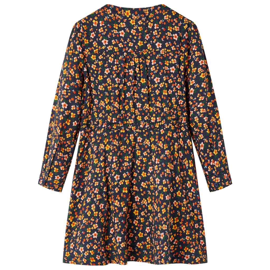 VidaXL Robe enfant à manches longues 104 bleu marine
