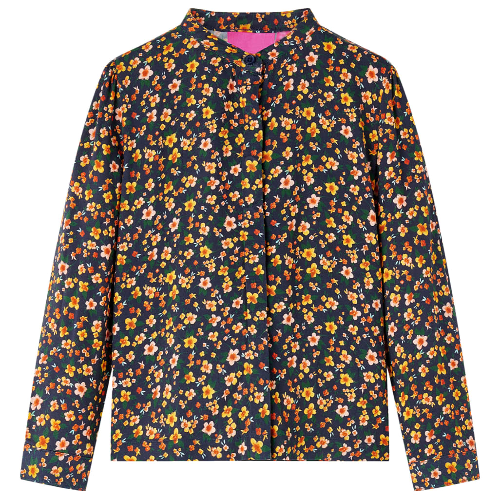 VidaXL Chemise enfant à col officier 92 bleu marine