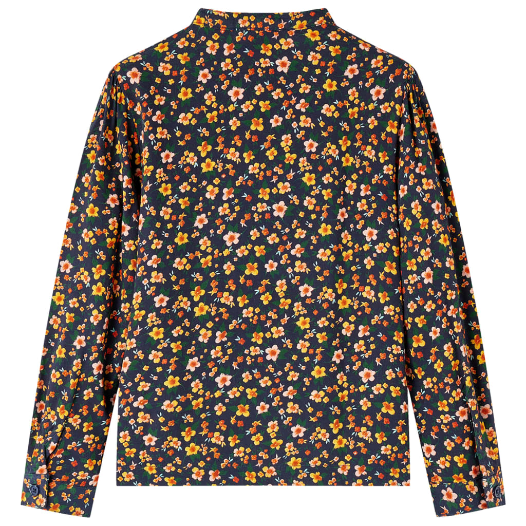 VidaXL Chemise enfant à col officier 116 bleu marine