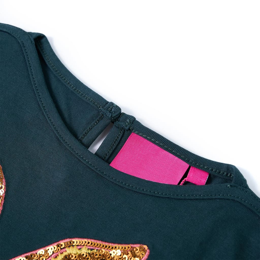 VidaXL Chemise enfant à manches longues 92 vert foncé