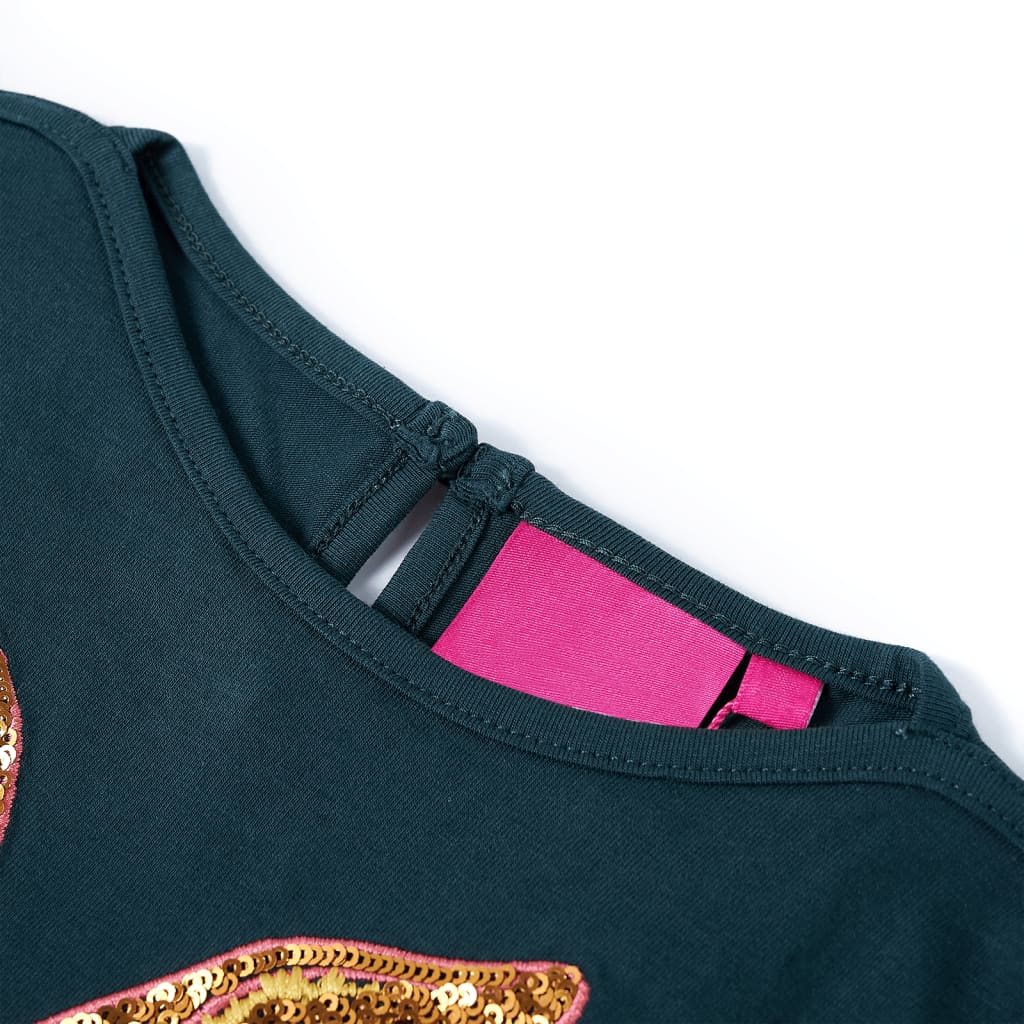 VidaXL Chemise enfant à manches longues 140 vert foncé