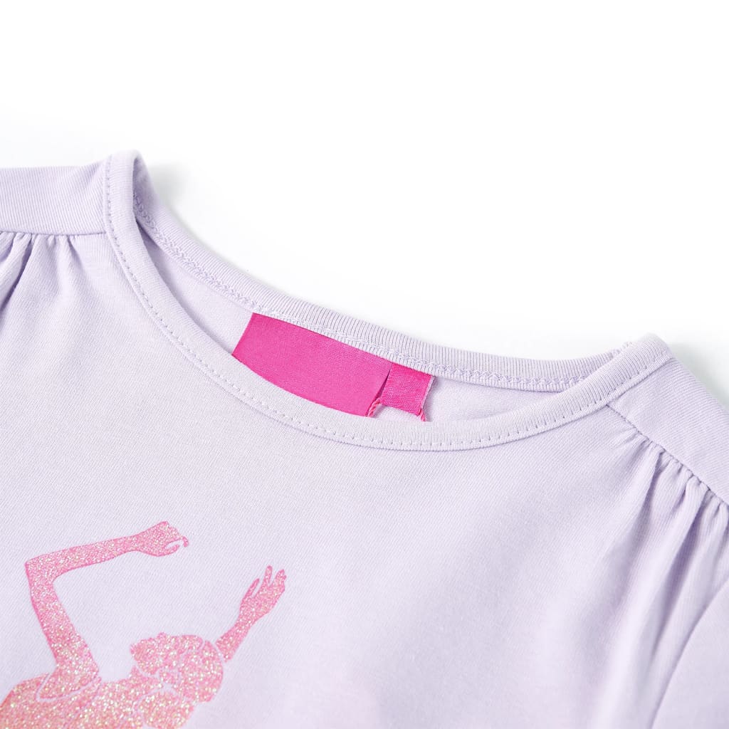 VidaXL Chemise enfant à manches longues 128 lilas clair