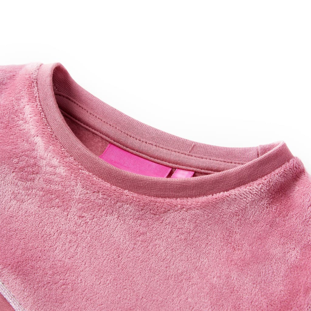 VidaXL pull enfant velours patchwork 116 couleur framboise