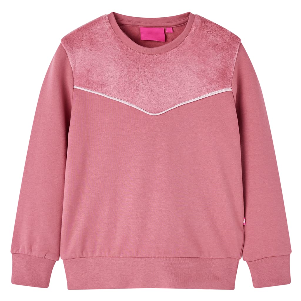 VidaXL pull enfant velours patchwork 128 couleur framboise