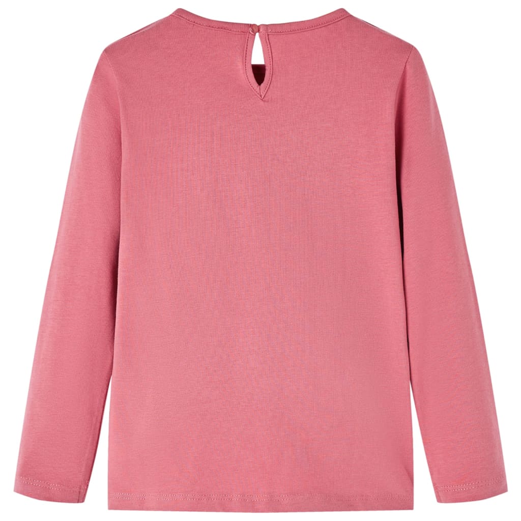 VidaXL Chemise enfant à manches longues 128 vieux rose