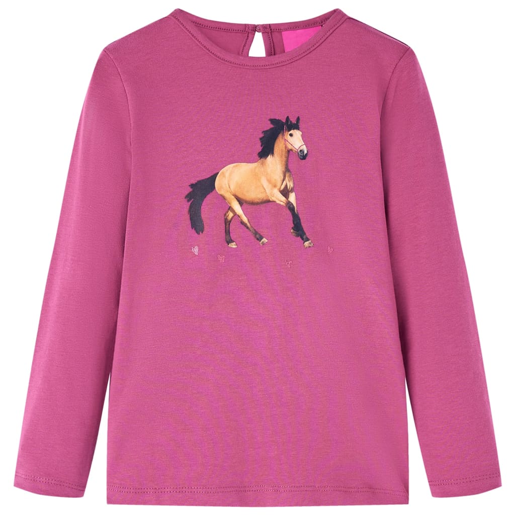 VidaXL Chemise enfant à manches longues 92 couleur framboise