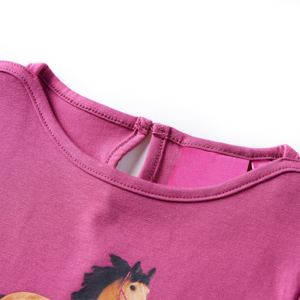 VidaXL Chemise enfant à manches longues 128 couleur framboise