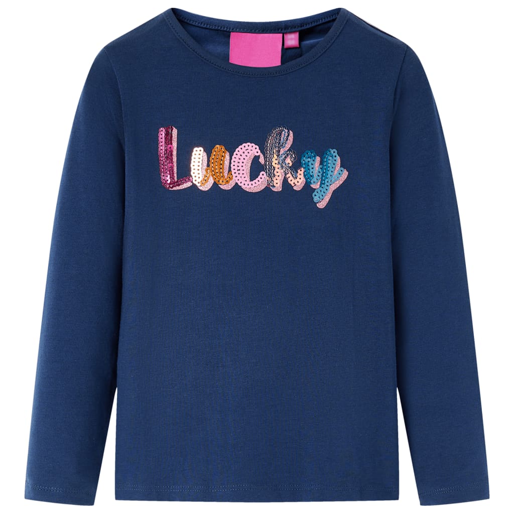 VidaXL Chemise enfant à manches longues 116 bleu marine