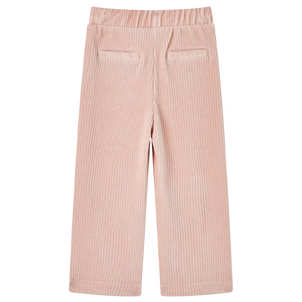 VidaXL Pantalon enfant 92 velours côtelé Rose clair