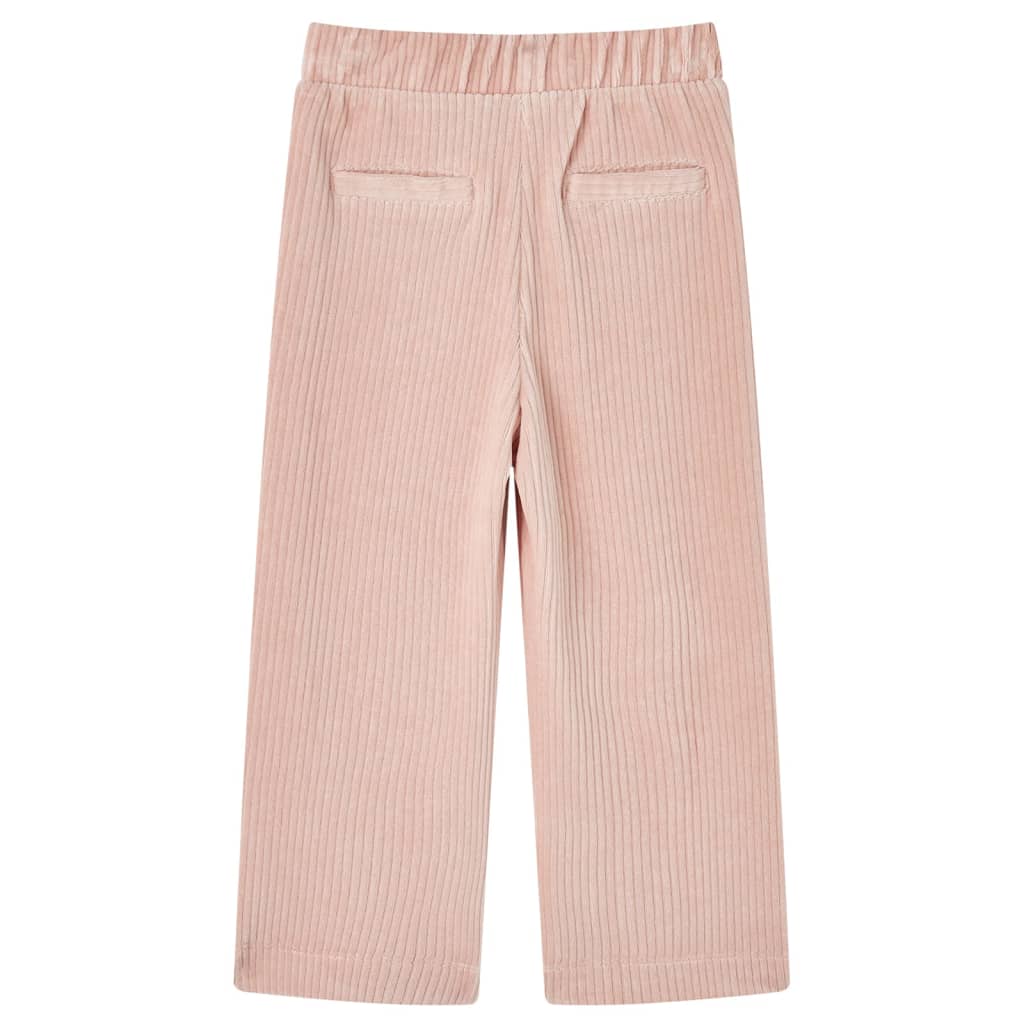 VidaXL Pantalon enfant 140 velours côtelé Rose clair