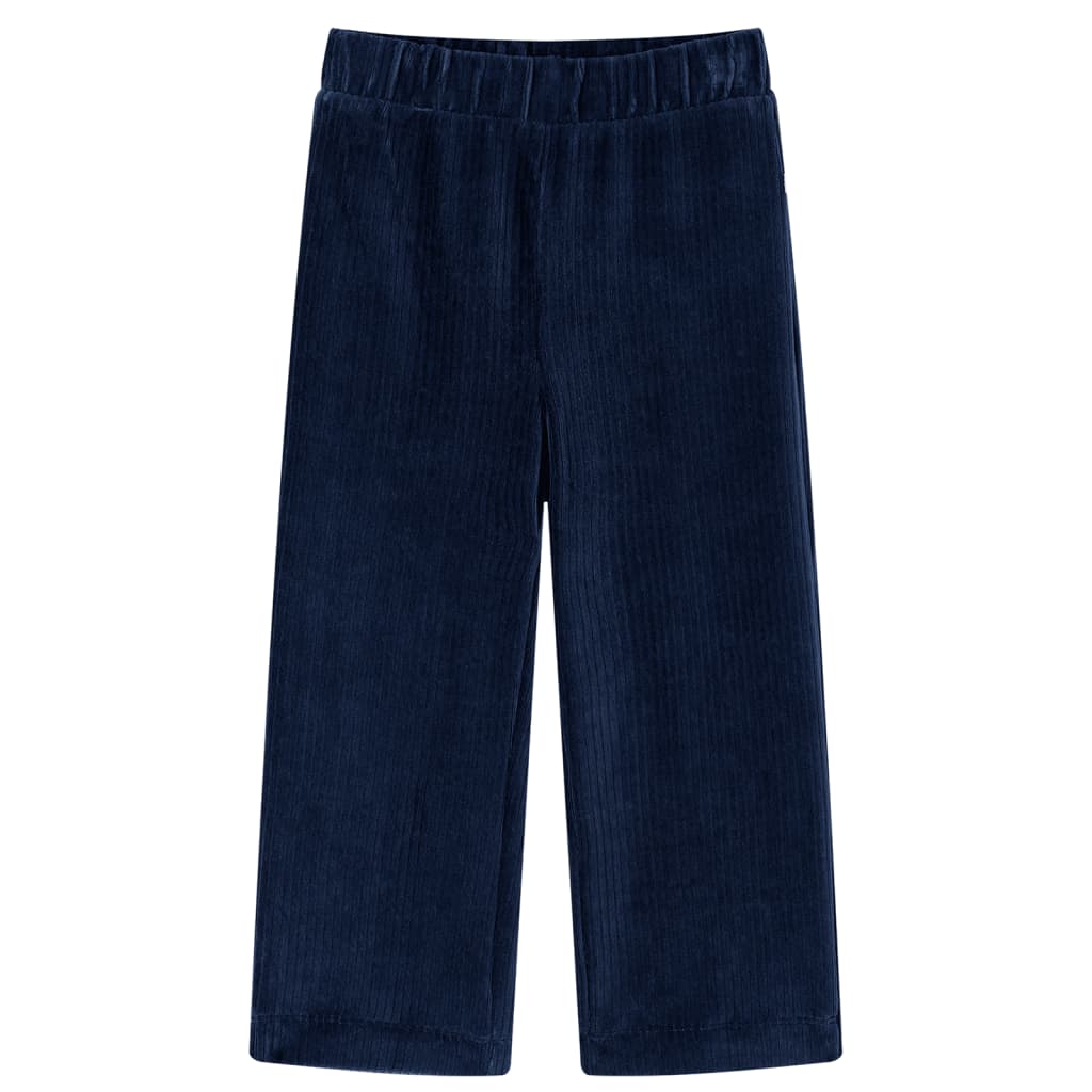 VidaXL Pantalon enfant 104 velours côtelé bleu marine