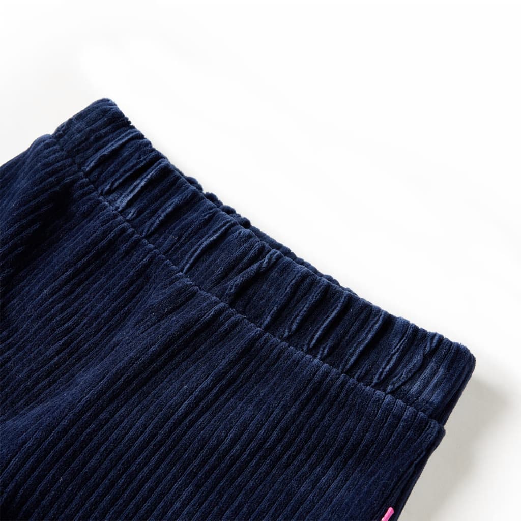 VidaXL Pantalon enfant 104 velours côtelé bleu marine