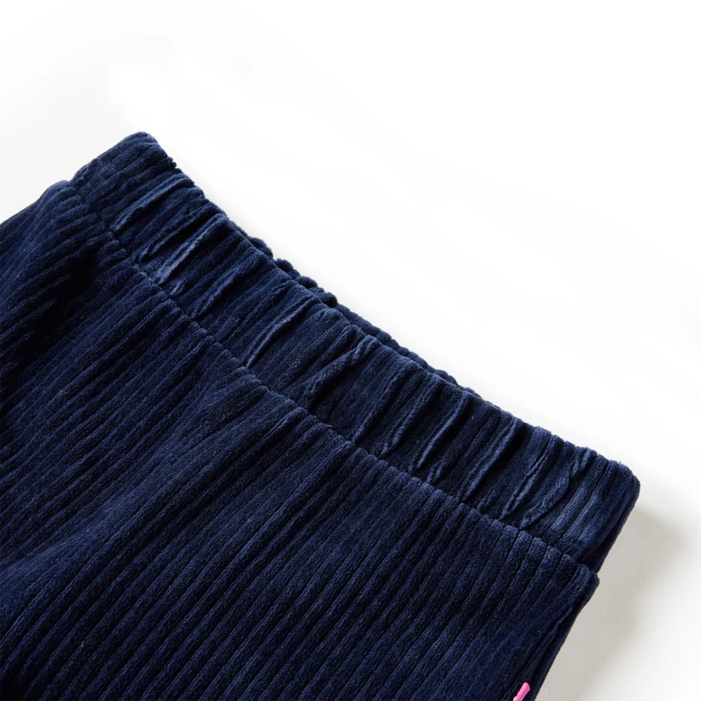 VidaXL Pantalon enfant 128 velours côtelé bleu marine