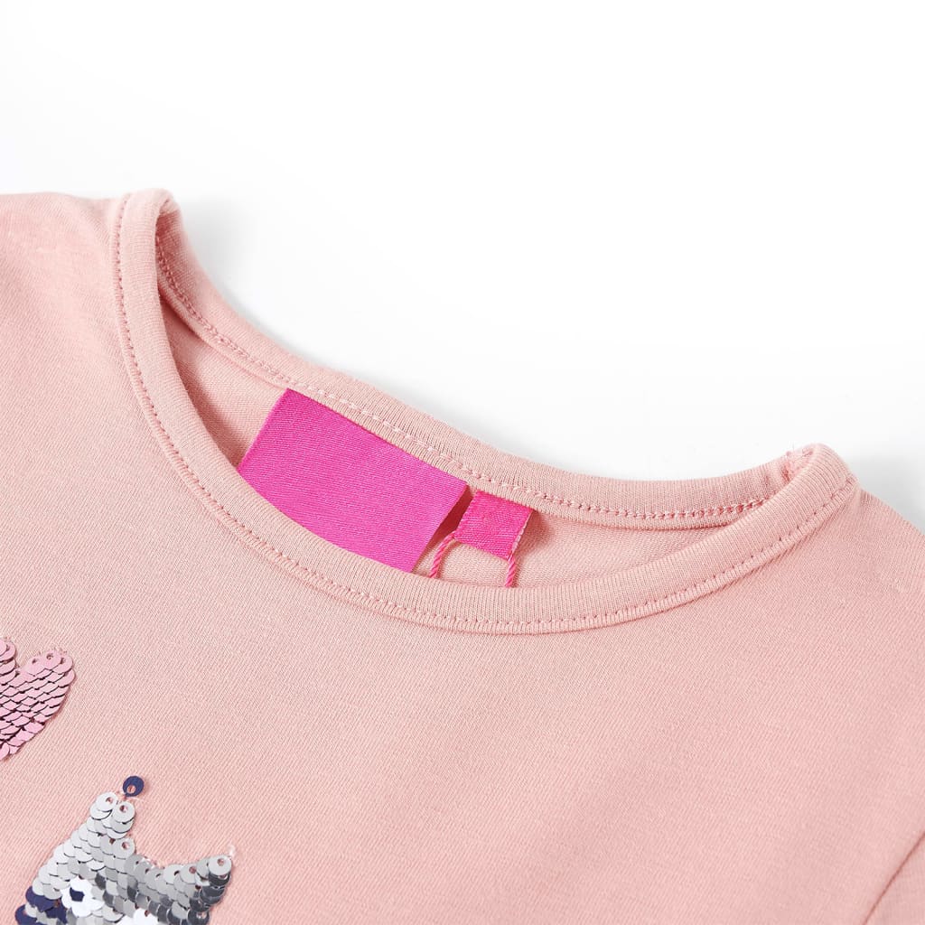 VidaXL Chemise enfant à manches longues 116 rose clair