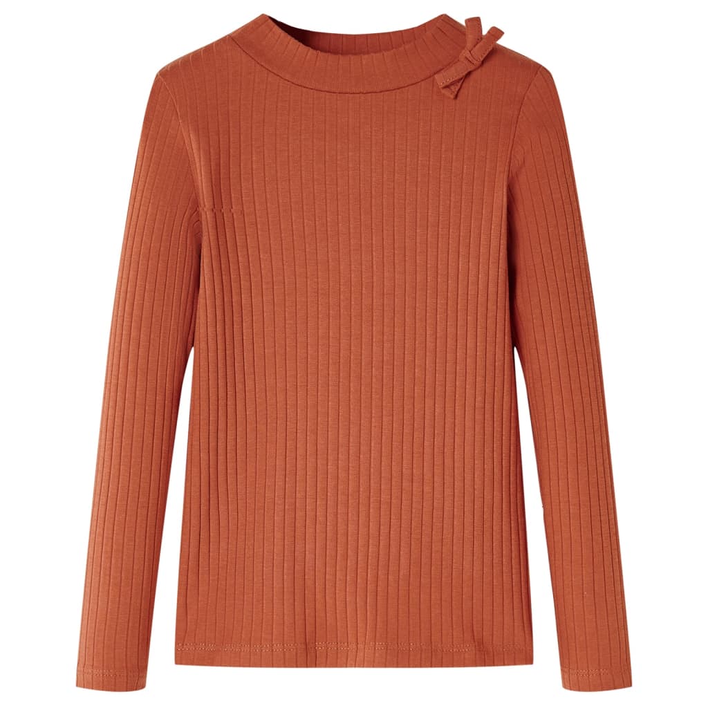 VidaXL Chemise enfant à manches longues 104 couleur cognac