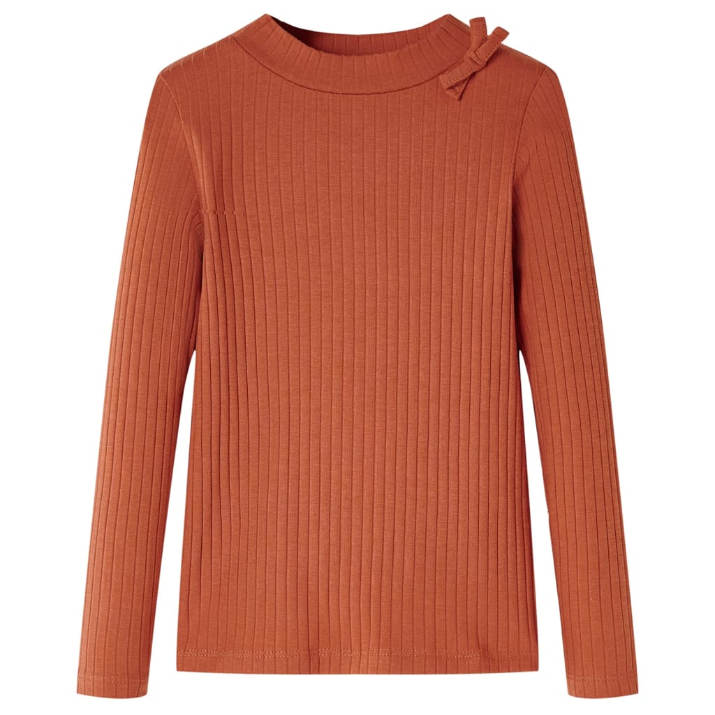 VidaXL Chemise enfant à manches longues 116 couleur cognac