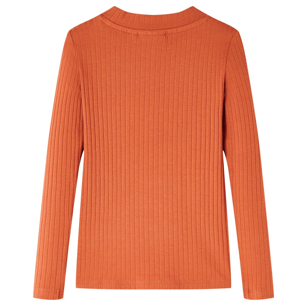 VidaXL Chemise enfant à manches longues 116 orange-marron