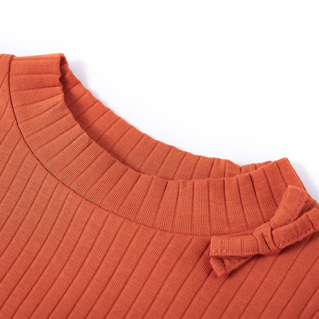 VidaXL Chemise enfant à manches longues 116 orange-marron
