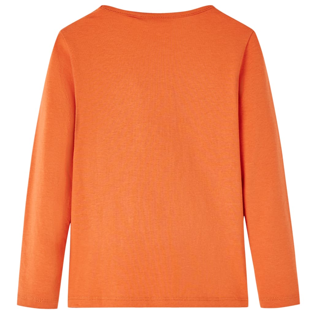 VidaXL Chemise enfant à manches longues 92 orange-marron